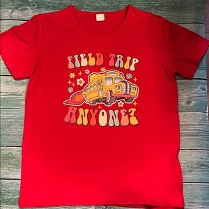 Red Graphic Women's Tee - Field Trip Design